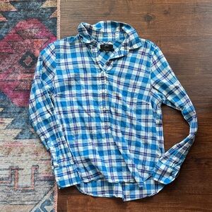 J. CREW - plaid blouse